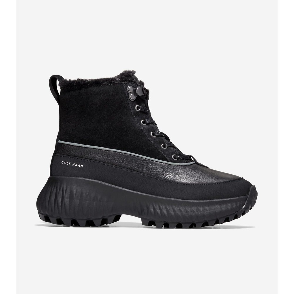 Cole Haan Women's Boots Zerogrand Flurry Hiker Lace Up Waterproof Black 9 B